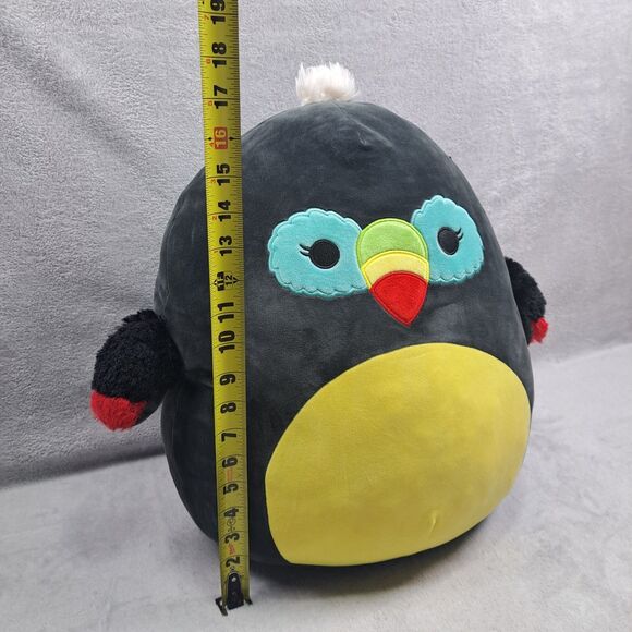 Squishmallow Tito the Toucan 18" Big Plush Stuffed Toy Black Pillow Buddy Owl - Picture 2 of 13
